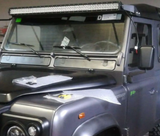 SUPORTES PARA BARRA LED 52" RETA LAND ROVER DEFENDER