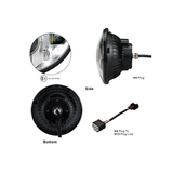 FAROL LED NEGRO 7" HOMOLOGADO ECE R10 R112 R7