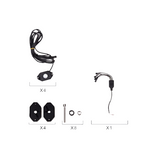 KIT 4 LUZES LED IP68 À PROVA DE ROCHAS