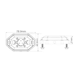 KIT 4 LUZES LED IP68 À PROVA DE ROCHAS