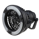 VENTILADOR E LUZ LED 2 EM 1, IDEAL PARA TOLDOS E TENDAS