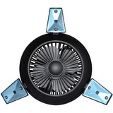 VENTILADOR E LUZ LED 2 EM 1 ALIMENTADOS POR PAINEL SOLAR, IDEAL PARA ACAMPAR