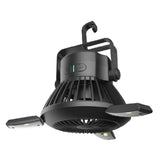 VENTILADOR E LUZ LED 2 EM 1 ALIMENTADOS POR PAINEL SOLAR, IDEAL PARA ACAMPAR
