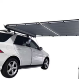 TOLDO LATERAL COM LUZ LED 2M DE LARGURA X 3M ABERTO OFFROAD CINZA