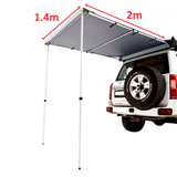 TOLDO TRASEIRO COM LUZ LED 1,4M DE LARGURA X 2M ABERTO OFFROAD CINZA