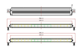 BARRA LED 90W LEDS OSRAM LONGO ALCANCE HOMOLOGADA HR 37.5 EXTRAFINA DE 22"